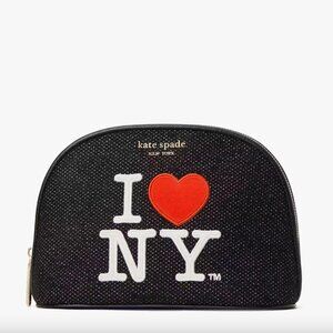🚕🍎 NWT I Love NY X Kate Spade New York Large Dome Cosmetic Case